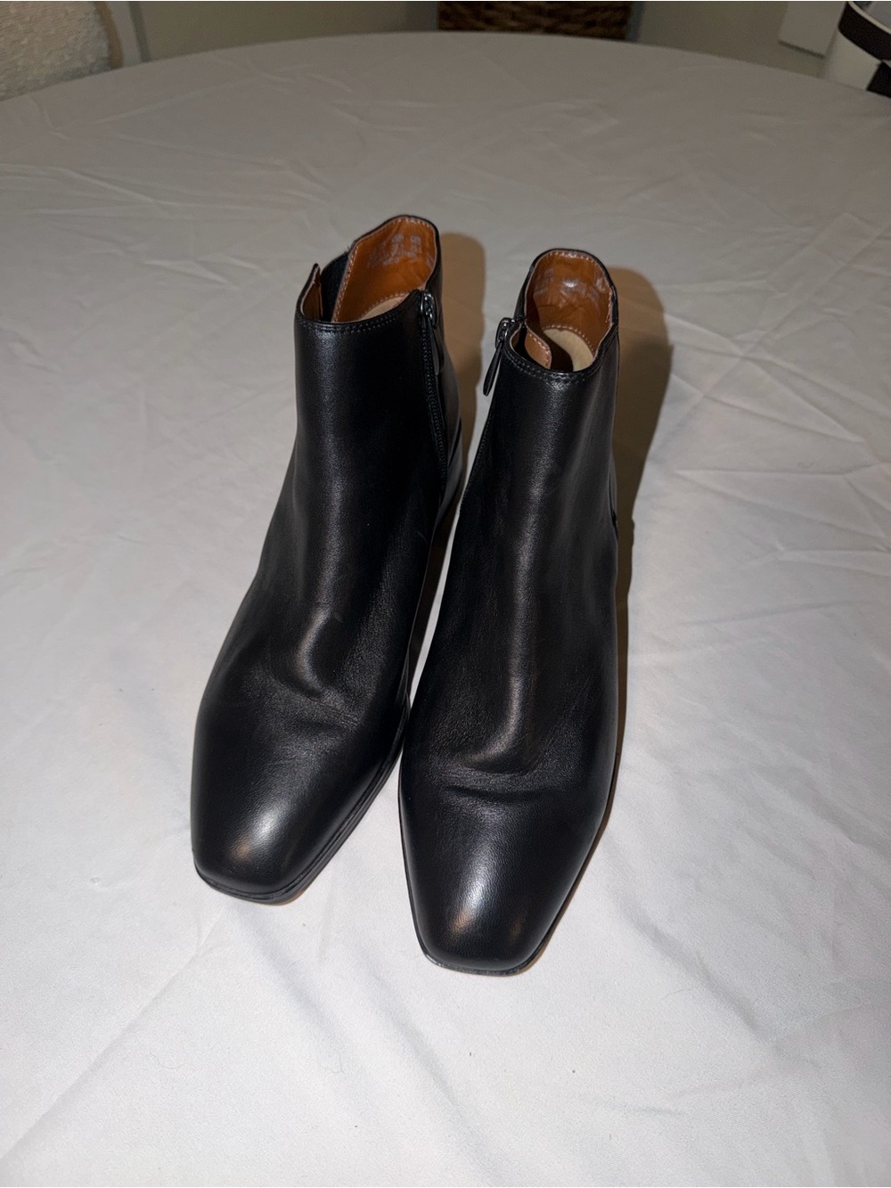 Franco Sarto Black Leather Ankle Booties